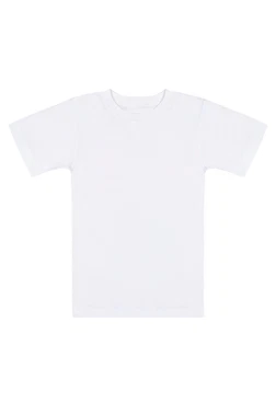 Erkek Çocuk %100 Pamuklu Ribana Fanila 10'lu Paket Yarım Kol Kapalı Yaka T-shirt Özkan 0706-P010 - Alternatif Görünüm