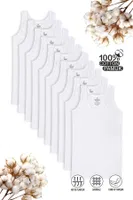 Erkek Çocuk %100 Pamuklu Ribana Kumaş Atlet 10'lu Paket Özkan 0801 Beyaz