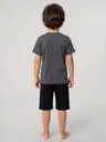Erkek Çocuk Füme Kısa Kollu Şortlu Pijama Takımı Akbeniz 20759