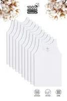 Erkek Çocuk Garson Boy 10'lu Paket %100 Pamuklu Süprem Kumaş Atlet Özkan 0702 Beyaz