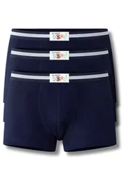 Yıldız Çamaşır Erkek Çocuk Likralı Pamuklu Boxer Lacivert 3'lü Paket Yıldız 403