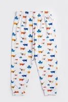 Erkek Çocuk Pijama Takım - Kısa Kol, Uzun Alt - Araba Desenli ÖTS 374002 Renkli-2 farklı açı