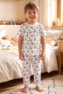 Öts İç Giyim Erkek Çocuk Pijama Takım - Kısa Kol, Uzun Alt - Traktör Desenli Öts 374003