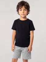 Erkek Çocuk Siyah Kısa Kollu Şortlu Pijama Takımı Akbeniz 20759 Siyah