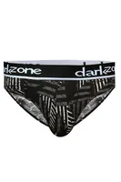 Erkek Desenli Siyah Pamuklu Lastikli Slip Külot Darkzone DZ-1103-110-S Görsel görsel 7