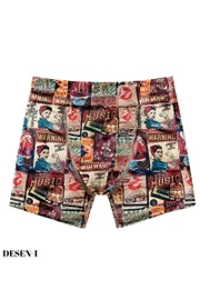 Erkek Dijital Baskılı Likralı Boxer Desen-1 Öztaş 1723-A Öztaş 1723-A