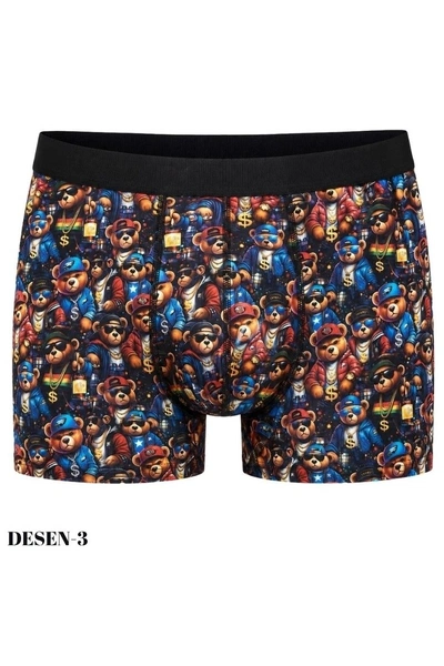 Erkek Dijital Baskılı Likralı Boxer Desen-3 Öztaş 1722-A Öztaş 1722-A