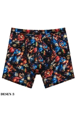 Erkek Dijital Baskılı Likralı Boxer Desen-3 Öztaş 1723-A Öztaş 1723-A