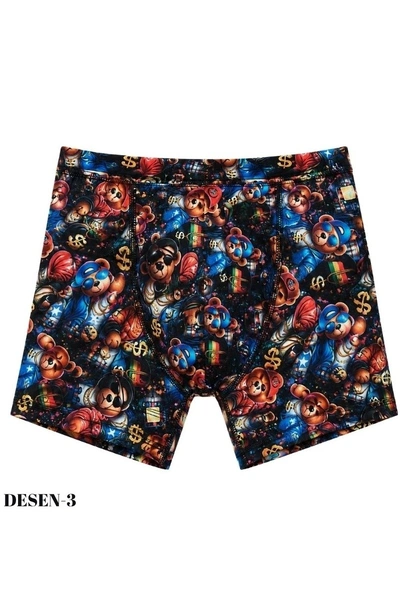 Erkek Dijital Baskılı Likralı Boxer Desen-3 Öztaş 1723-A Öztaş 1723-A
