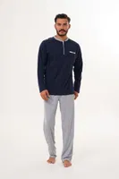 Erkek Düz Patlı Lacivert Pijama Takımı Çift Kaplan 8000 görsel 8