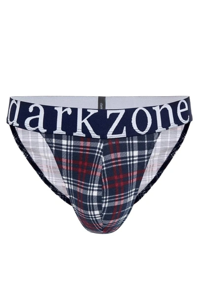 Erkek Ekose Desenli Yanları Açık Geniş Lastikli Slip Külot Darkzone DZ-1101-101-S
