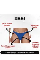 Erkek Esnek Saks Mavi Pamuklu Tanga Darkzone DZ-1201-05-S Görsel görsel 5