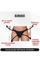 Erkek Esnek Siyah Pamuklu Tanga Darkzone DZ-1201-01-S Görsel görsel 4