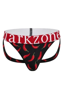 Erkek Fantezi Arkası Açık Acı Biber Desenli Jockstrap Darkzone DZ-1402-104-S