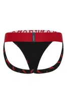 Erkek Fantezi Arkası Açık Acı Biber Desenli Jockstrap Darkzone DZ-1402-104-S Görsel detay görünüm