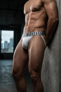 Erkek Fantezi Arkası Açık Beyaz Pamuklu Jockstrap Darkzone DZ-1402-02-S