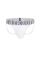 Erkek Fantezi Arkası Açık Beyaz Pamuklu Jockstrap Darkzone DZ-1402-02-S Görsel görsel 6