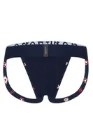 Erkek Fantezi Arkası Açık Casino Desenli Jockstrap Darkzone DZ-1402-102-S Görsel detay görünüm