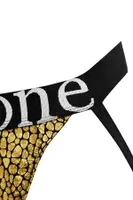 Erkek Fantezi Arkası Açık Gold Mozaik Desenli Deri Jockstrap Darkzone DZ-1401-102-S Görsel farklı açı