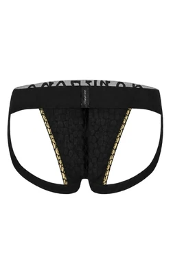Erkek Fantezi Arkası Açık Gold Mozaik Desenli Deri Jockstrap Darkzone DZ-1401-102-S - Alternatif Görünüm