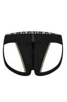 Erkek Fantezi Arkası Açık Gold Mozaik Desenli Deri Jockstrap Darkzone DZ-1401-102-S Görsel detay görünüm