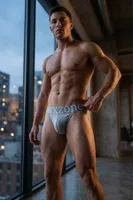 Erkek Fantezi Arkası Açık Gri Pamuklu Jockstrap Darkzone DZ-1402-03-S Görsel farklı açı