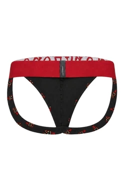 Erkek Fantezi Arkası Açık Ketçap Desenli Jockstrap Darkzone DZ-1402-105-S - Alternatif Görünüm