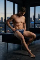 Erkek Fantezi Arkası Açık Lacivert Pamuklu Jockstrap Darkzone Görsel farklı açı