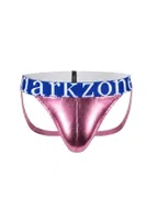Erkek Fantezi Arkası Açık Pembe Deri Jockstrap Darkzone DZ-1401-11-S Görsel görsel 5