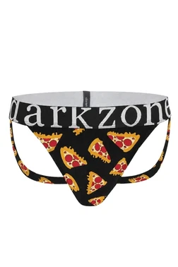 Erkek Fantezi Arkası Açık Pizza Desenli Jockstrap Darkzone DZ-1402-103-S