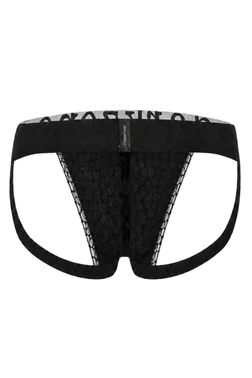 Erkek Fantezi Arkası Açık Silver Mozaik Desenli Deri Jockstrap Darkzone DZ-1401-103-S - Alternatif Görünüm