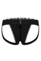 Erkek Fantezi Arkası Açık Silver Mozaik Desenli Deri Jockstrap Darkzone DZ-1401-103-S Görsel detay görünüm