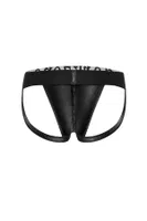 Erkek Fantezi Arkası Açık Siyah Deri Jockstrap Darkzone DZ-1401-01-S Görsel görsel 7
