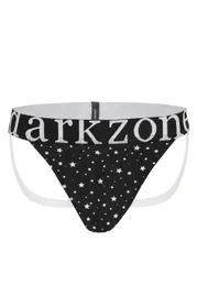 Erkek Fantezi Arkası Açık Yıldız Desenli Jockstrap Darkzone DZ-1402-106-S