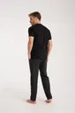 Erkek Füme Düğmeli Yaka Kısa Kollu Pijama Takımı Akbeniz 6878