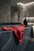 Erkek Geniş Lastikli Fantezi Kırmızı Pamuklu Tanga String Darkzone DZ-1202-06-S Görsel görsel 8