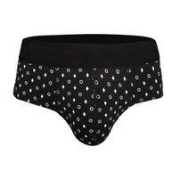 Erkek Geometrik Desenli Siyah Pamuklu Lastikli Slip Külot Darkzone DZ-1103-106-S