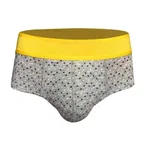Erkek Kare Desenli Gri Pamuklu Lastikli Slip Külot Darkzone DZ-1103-104-S Görsel