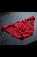 Erkek Kırmızı Transparan Slip Külot Darkzone DZ-1108-06-S Görsel detay görünüm