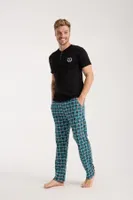 Erkek Lacivert Düğmeli Yaka Kısa Kollu Pijama Takımı Akbeniz 6877 görsel 14