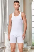 Erkek Lazer Kesim Penye Atlet Berrak 1014 Beyaz