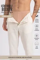 Erkek Modal Boxer Görünmez Ten Rengi İz Yapmayan Rahat Öts 2708 Ten