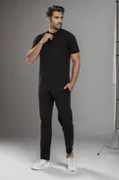 Erkek Modal Patlı Kısa Kol Pijama Confeo C940-028 Siyah görsel 4
