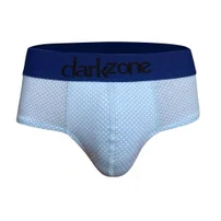 Erkek Nokta Desenli Açık Mavi Pamuklu Lastikli Slip Külot Darkzone DZ-1103-103-S