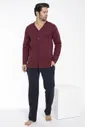 Erkek Önü Açık Uzunkol Pijama Takım Öztaş 12074-A Öztaş 12074-A
