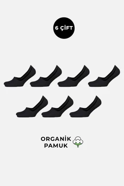 Erkek Organik Pamuklu 6 Çift Babet Çorap Mısırlı EBBT000001 - Alternatif Görünüm