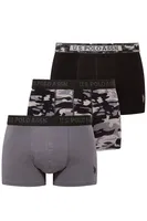 Erkek Pamuklu 3'lü Boxer Siyah Antrasit Baskılı Us. POLO Assn. 80542 Görsel görsel 7