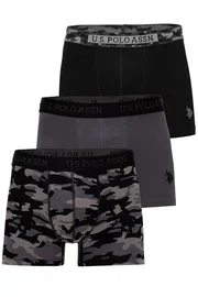 Us. POLO Assn. Erkek Pamuklu 3'lü Boxer Siyah Antrasit Baskılı Us. POLO Assn. 80542