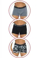 Erkek Pamuklu 3'lü Boxer Siyah Antrasit Baskılı Us. POLO Assn. 80542 Görsel görsel 6