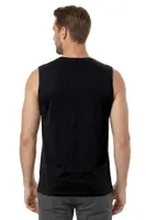 Erkek Premium Kumaş Pamuklu Modal Nefes Alabilir Rahat Bisiklet Yaka Sıfır Kol T-Shirt Özkan 12472 Siyah görsel 4